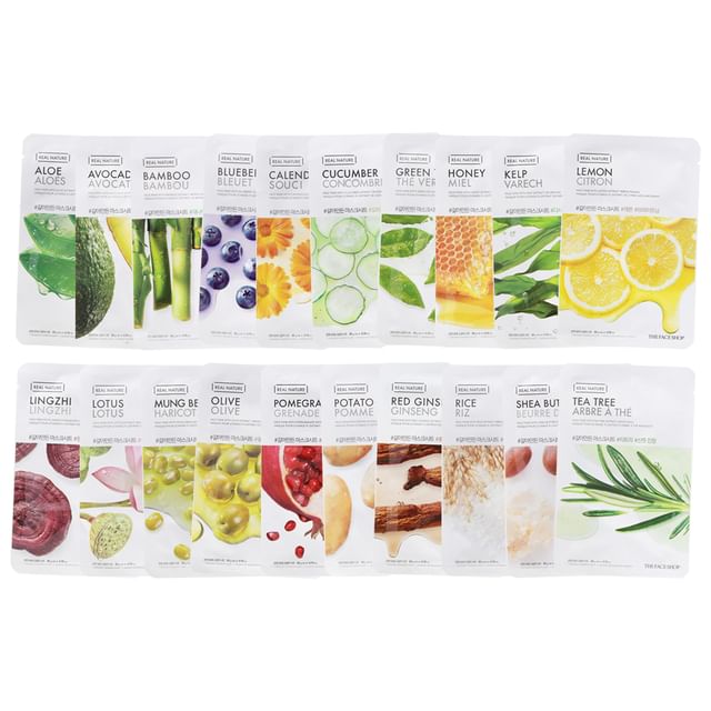 Real Nature Face Mask - 20 Types