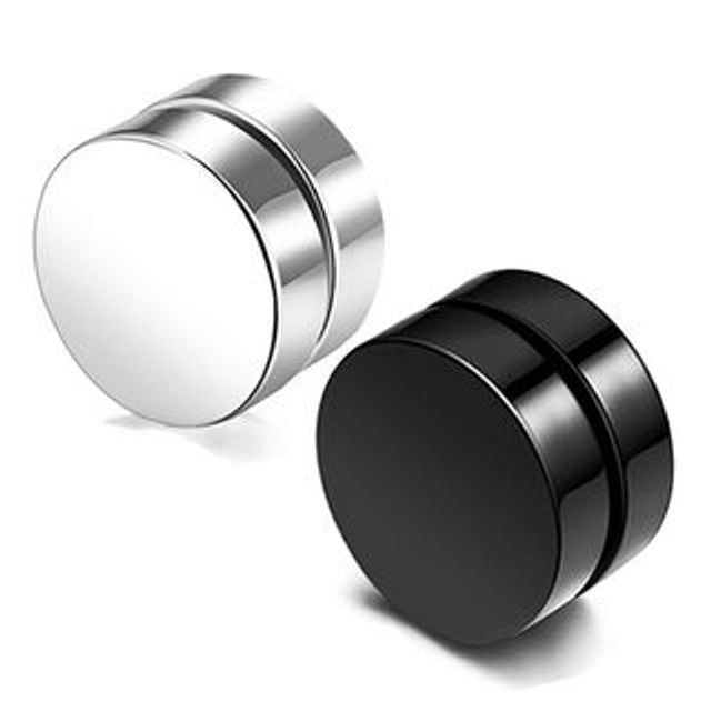 Stainless Steel Magnetic Disc Earring