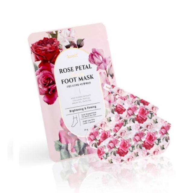 Rose Petal Satin Foot Mask