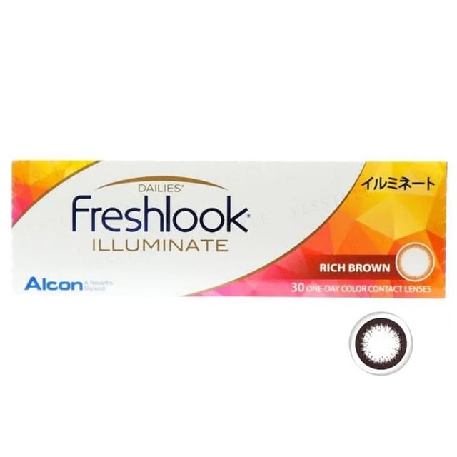 Freshlook 1 Day Illuminate Color Lens Jet Black 30 pcs
