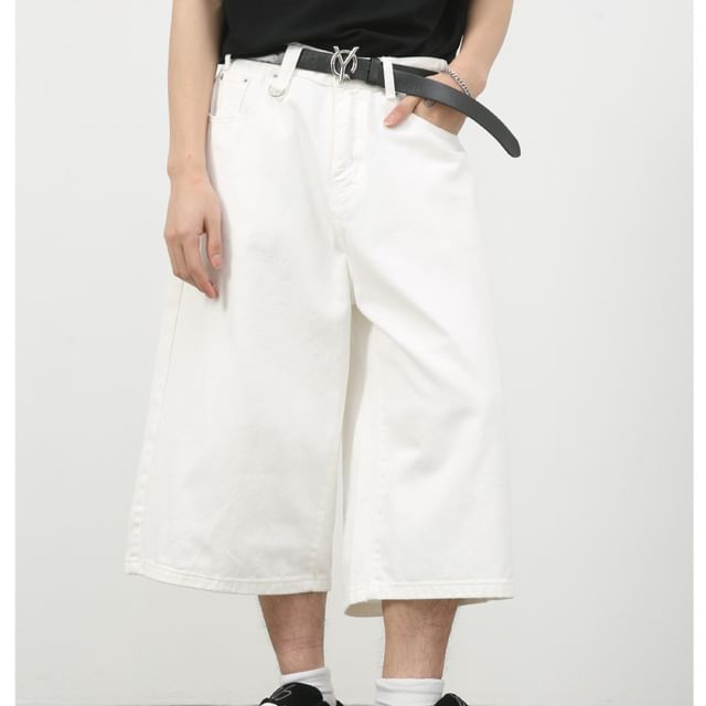 Mid Rise Capri Loose Fit Jeans
