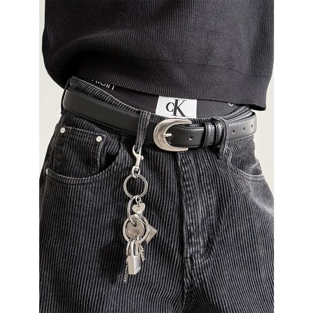 Genuine Leather Belt Black - One Size