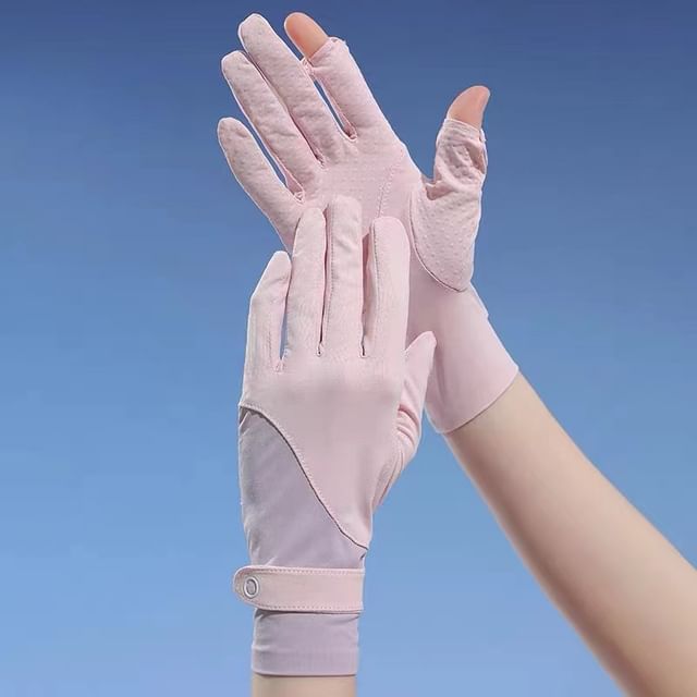 Color Panel Sun Protection Gloves