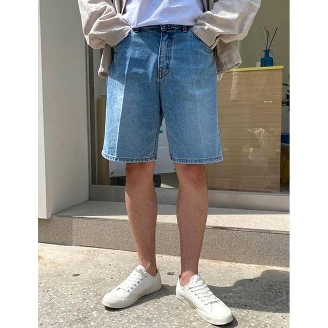 Low Rise Denim Shorts