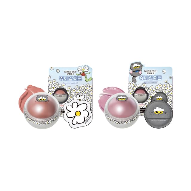 romand X ZO&FRIENDS Juicy Roll Cheek & Puff Set - 2 Types