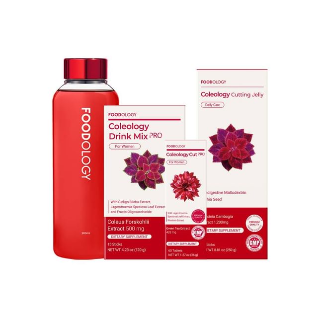 Bundle: Coleology Drink Mix Pro + Coleology Cutting Jelly + Coleology Cut PRO + Bottle Red