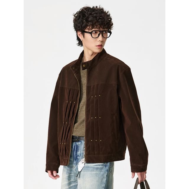 Details Faux-Suede Detroit Jacket