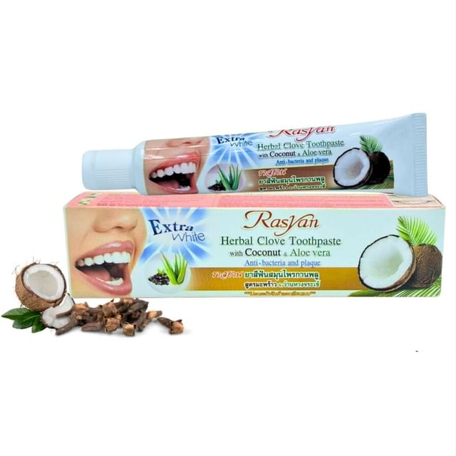 Extra White Herbal Clove Toothpaste with Coconut & Aloe Vera Travel