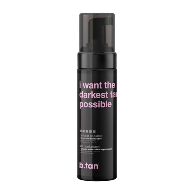 i want the darkest tan possible - self tan mousse