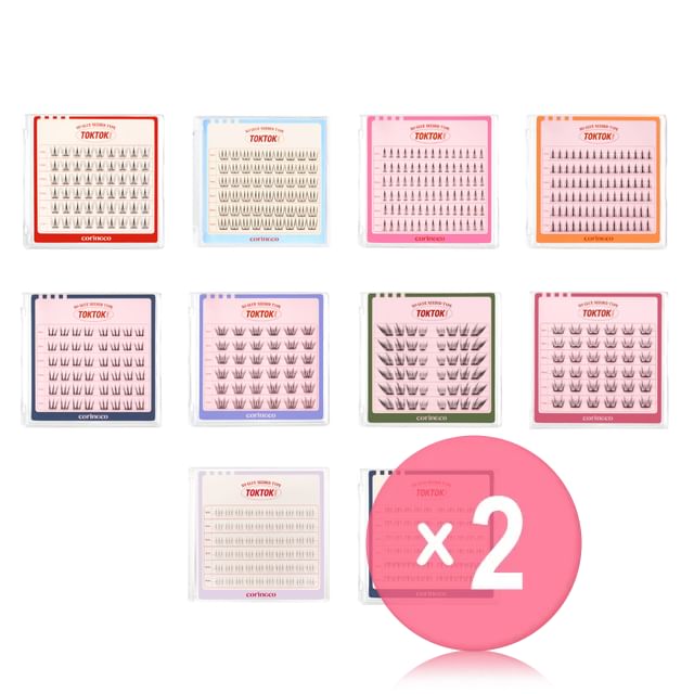 Toktok-Hara No Glue Eyelash - 10 Types 2pcs Bundle Set