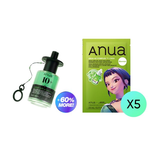 Bundle: Azelaic Acid 10 Hyaluron Redness Soothing Serum Set Kpop Demon Hunters Collaboration + Azelaic Acid Hyaluron Redness Soothing Serum Mask Kpop Demon Hunters Collaboration