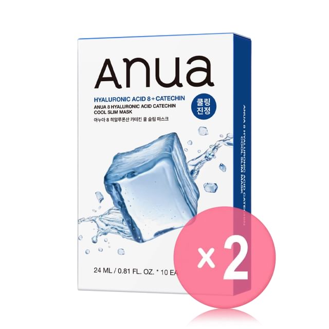 Hyaluronic Acid 8 Catechin Cool Slim Mask Set 2pcs Bundle Set