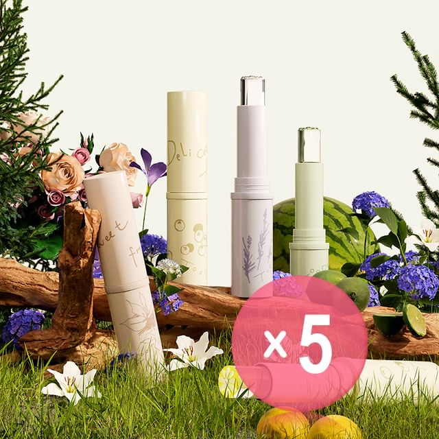 Icy Icy Hydrating Fragrance Solid Balm - 10 Scents 5pcs Bundle Set