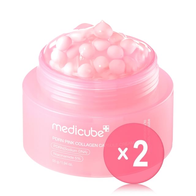 PDRN Pink Collagen Capsule Cream 2pcs Bundle Set