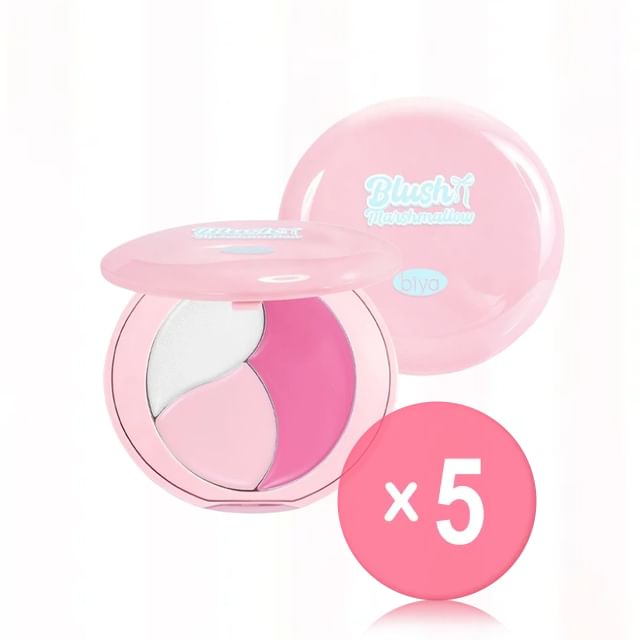 Creamy Sweet Light Blush & Contour Palette - 3 Colors 5pcs Bundle Set