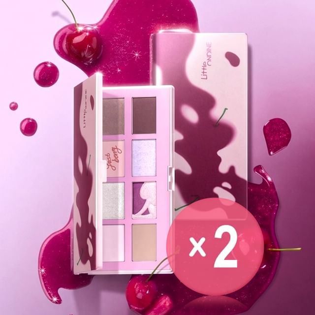 Red Fruit Collection Cherry Dreams Eyeshadow Palettes - 2 Types 2pcs Bundle Set
