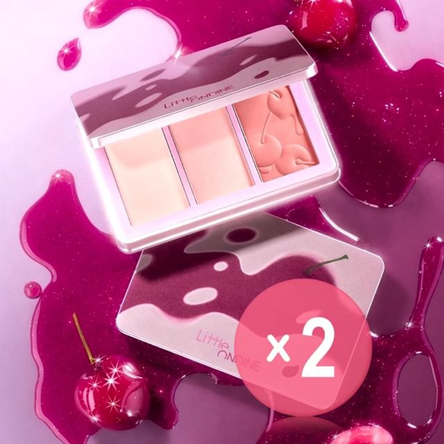 Red Fruit Collection Berry Mist Blush - 2 Types 2pcs Bundle Set