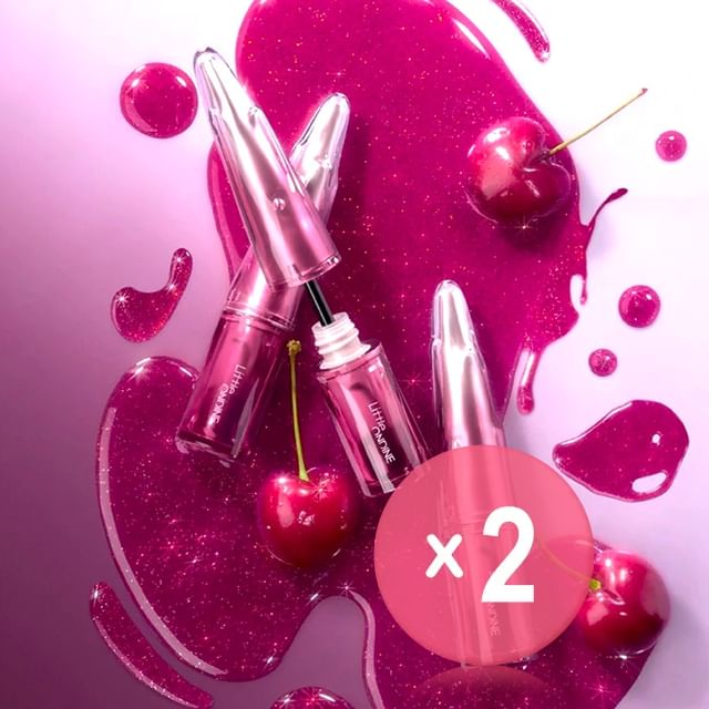 Red Fruit Collection Water Lip Mud - 6 Colors 2pcs Bundle Set