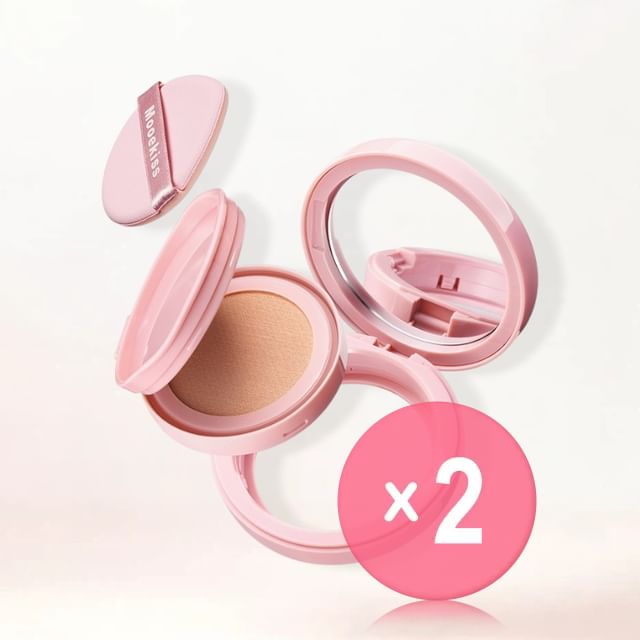 Soft Elastic Longwear Cushion For Oily Skin- 2 Shades 2pcs Bundle Set