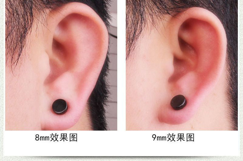 Stainless Steel Magnetic Disc Earring
