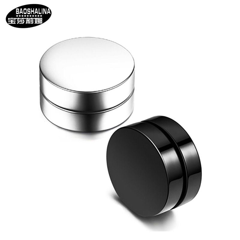 Stainless Steel Magnetic Disc Earring
