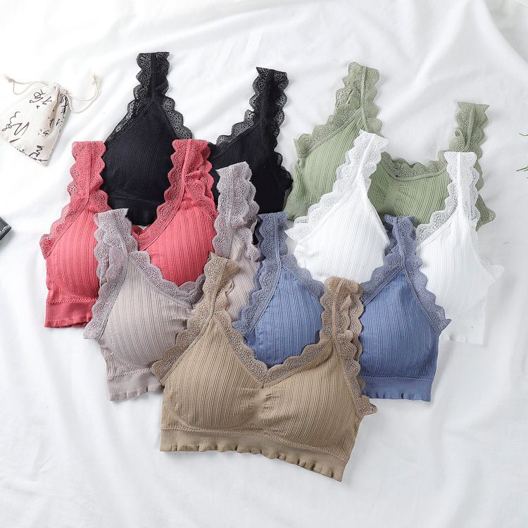 Lace Trim Wireless Bra