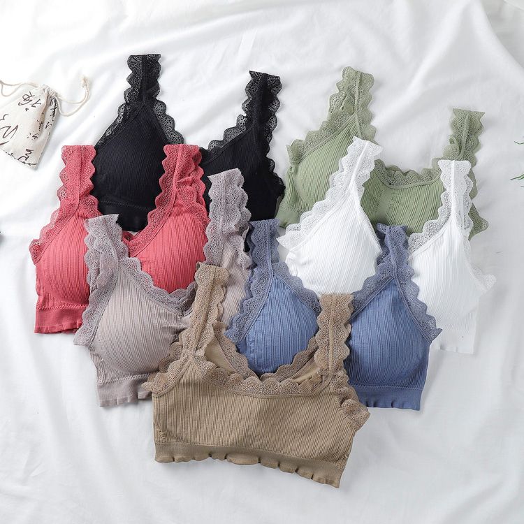 Lace Trim Wireless Bra
