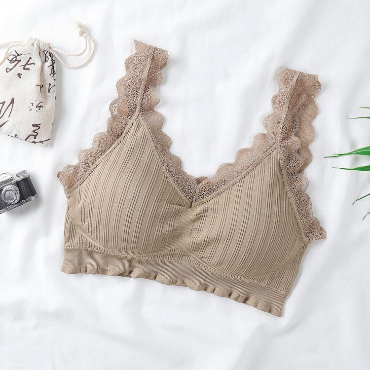 Lace Trim Wireless Bra