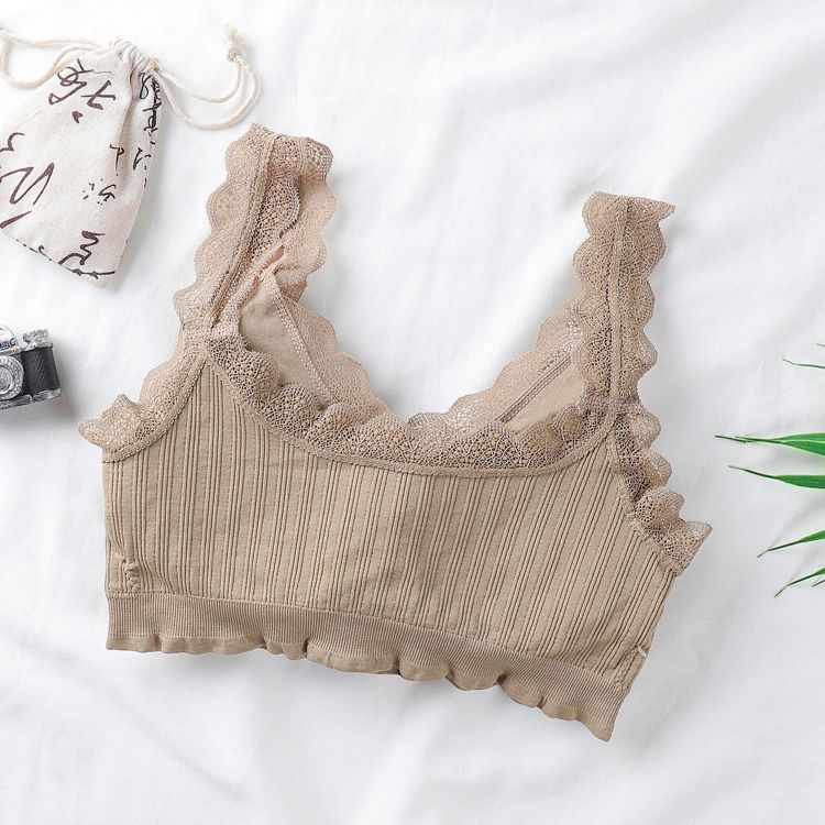 Lace Trim Wireless Bra