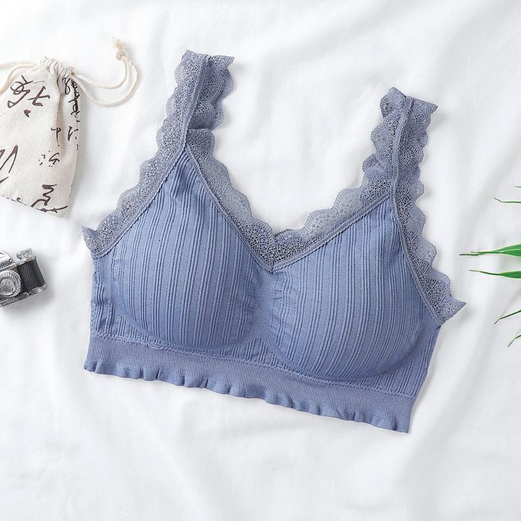 Lace Trim Wireless Bra