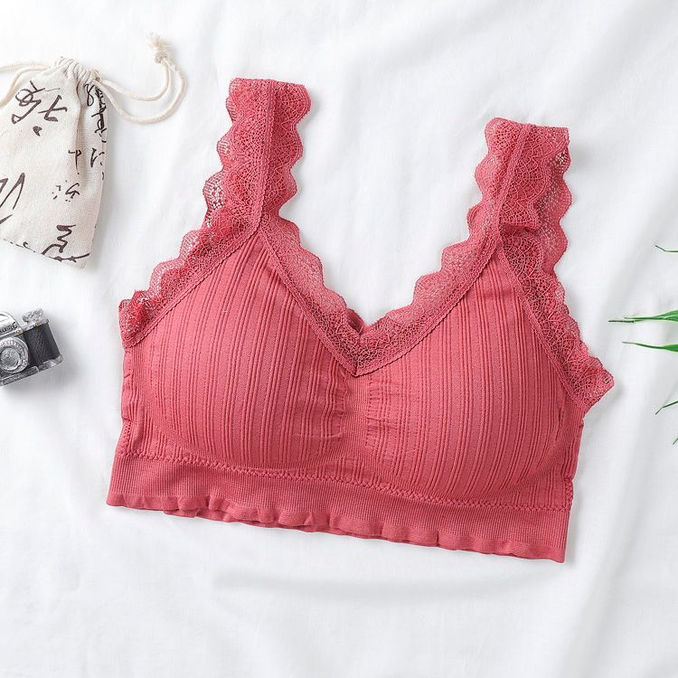 Lace Trim Wireless Bra