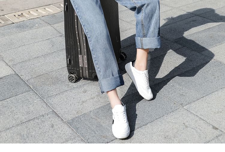 High-Waist Washed Loose Fit Jeans