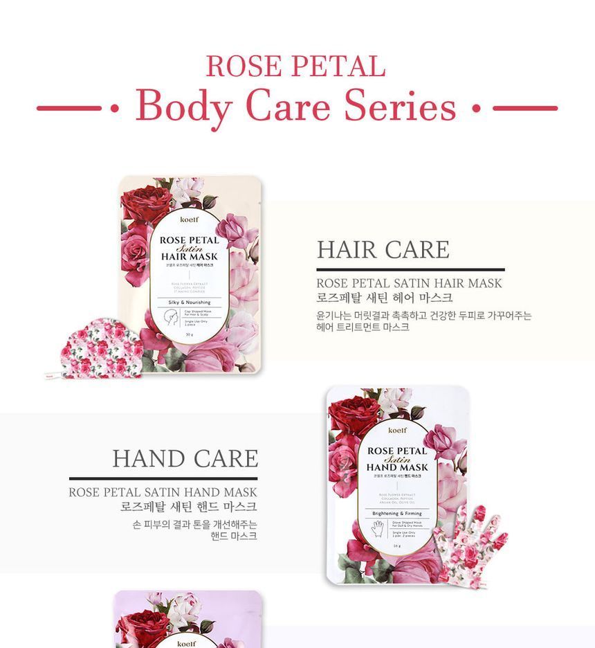 Rose Petal Satin Foot Mask