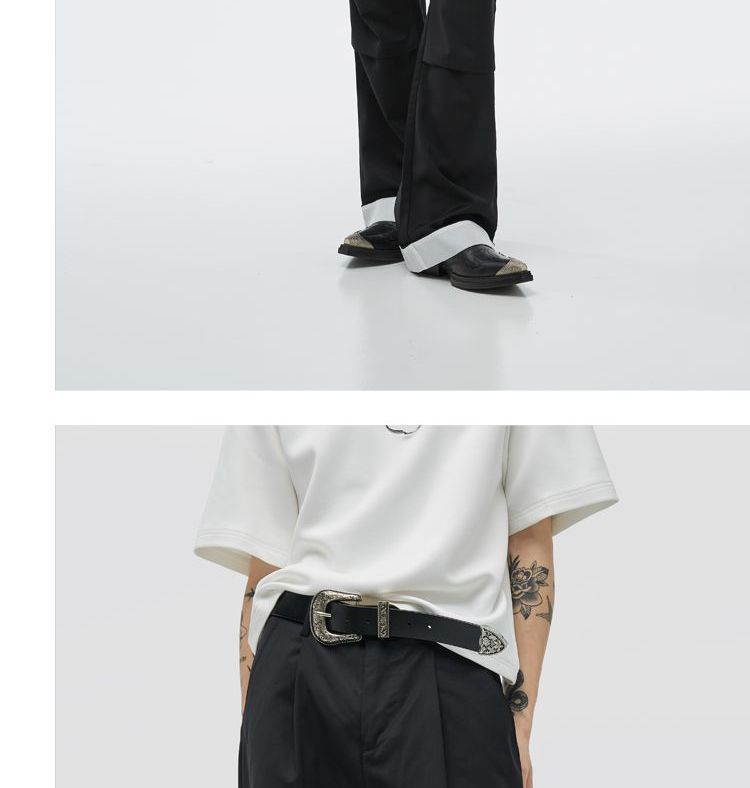 Flared Two Tone Dress Pants
