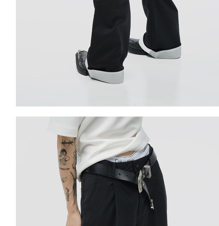 Flared Two Tone Dress Pants