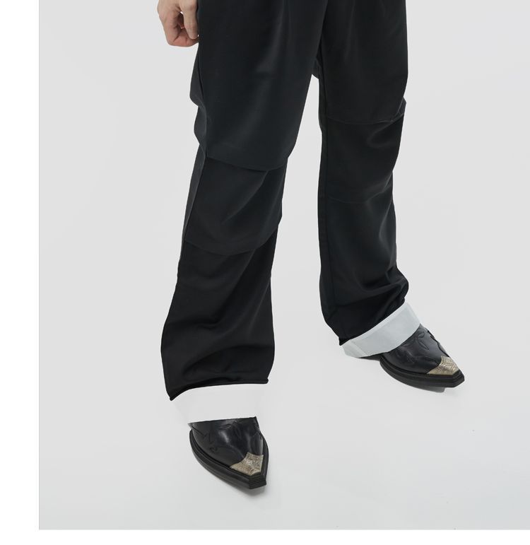 Flared Two Tone Dress Pants