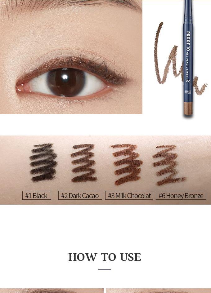 Proof 10 Gel Pencil Liner - 6 Colors