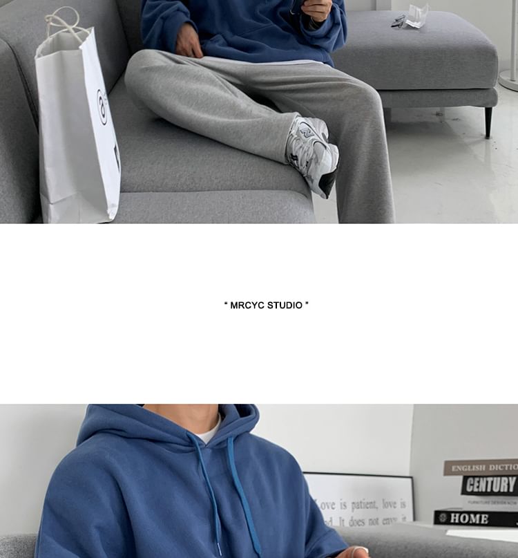 Drawstring-Waist Straight-Cut Loose Sweatpants