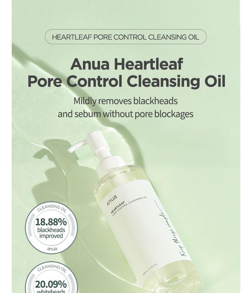 Heartleaf Pore Control Cleansing Oil 2pcs Bundle Set