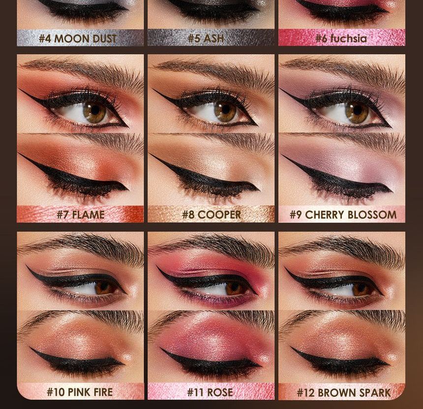 Shimmer Cream Eyeshadow Pencil - 12 Colors