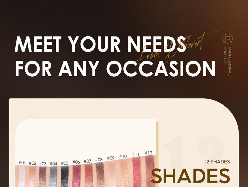 Shimmer Cream Eyeshadow Pencil - 12 Colors