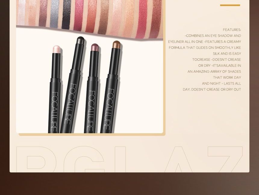 Shimmer Cream Eyeshadow Pencil - 12 Colors