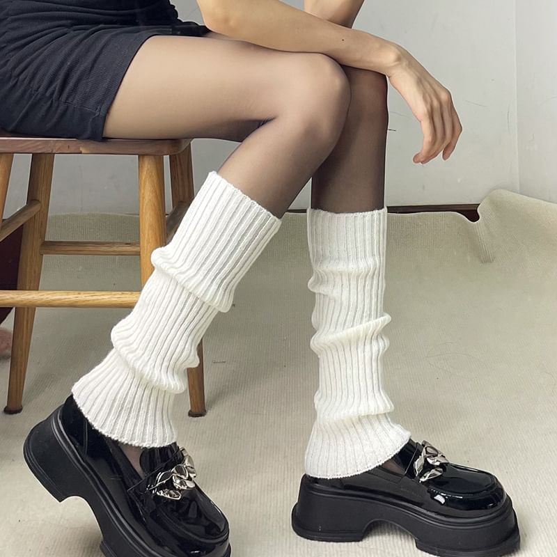 Ribbed Knit Leg Warmers