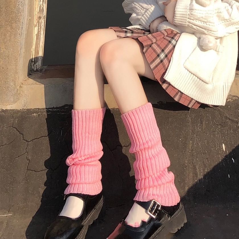 Ribbed Knit Leg Warmers