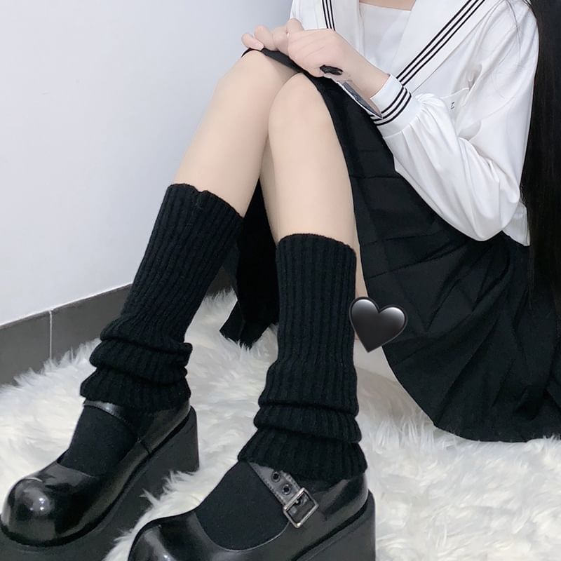Ribbed Knit Leg Warmers