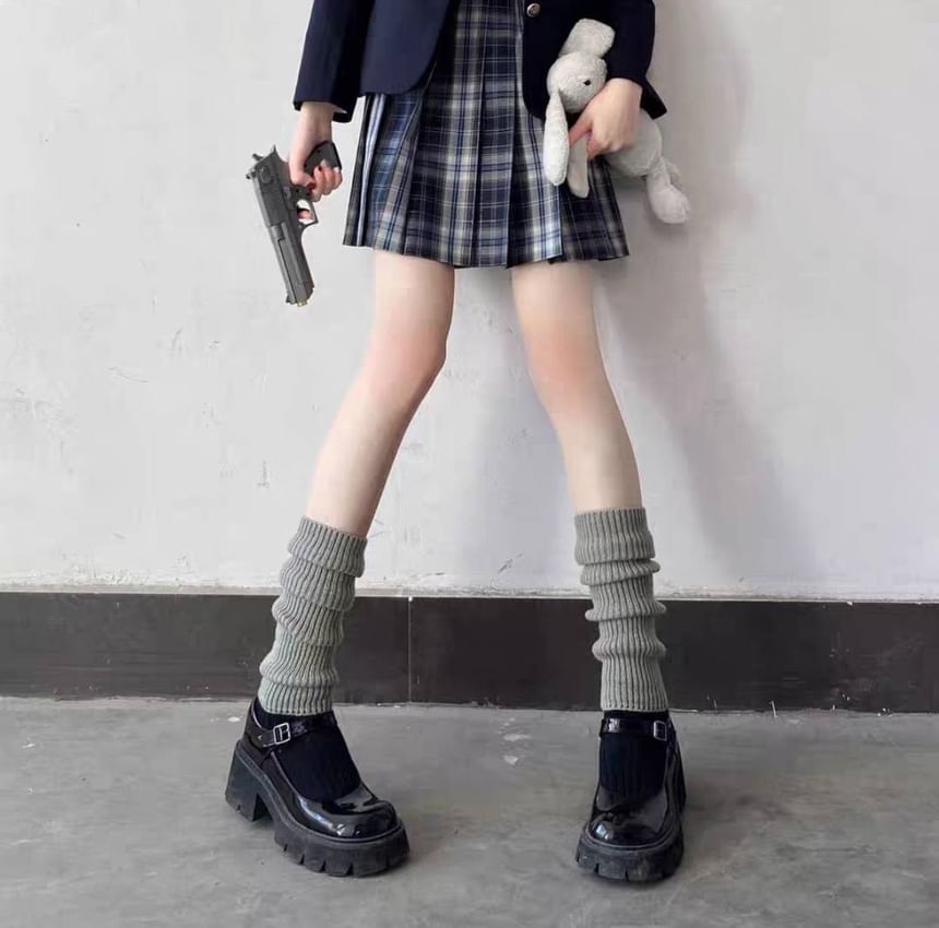 Ribbed Knit Leg Warmers