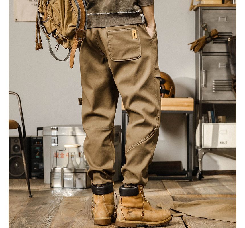 High Waist Plain Harem Cargo Pants