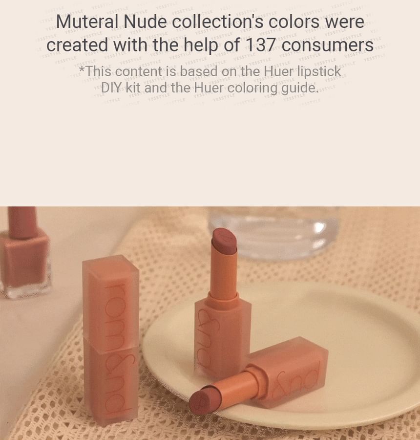 Zero Matte Lipstick Muteral Nude Collection - 3 Colors