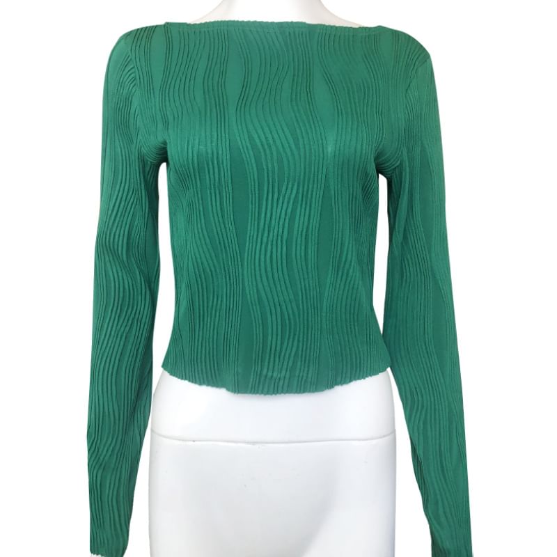 Long-Sleeve / Short-Sleeve Plain Crop Top / Tube Top / Mini Pencil Skirt