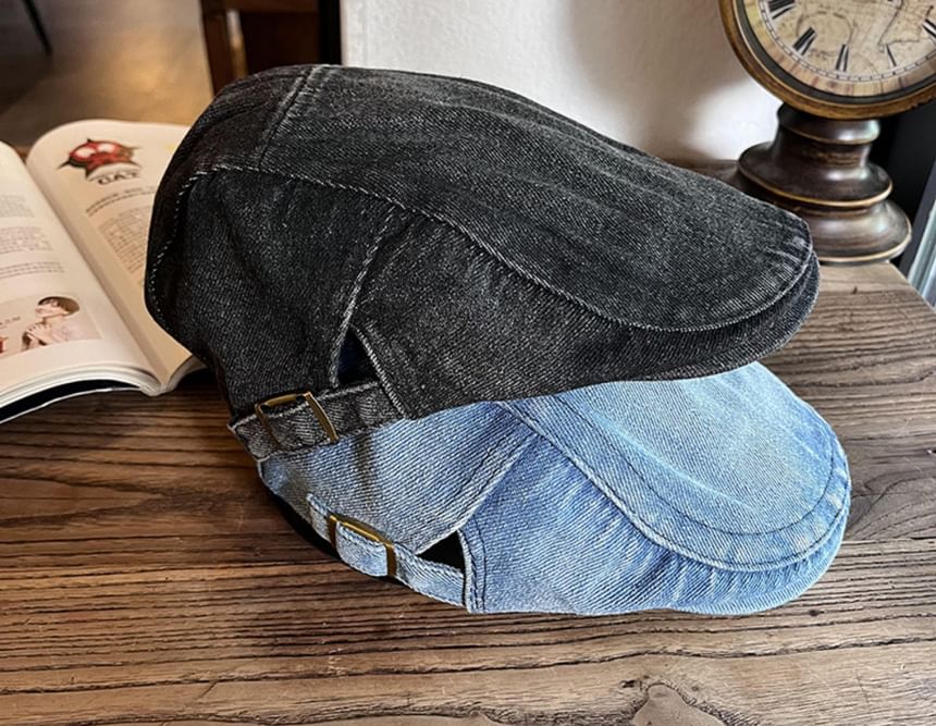 Denim Newsboy Cap